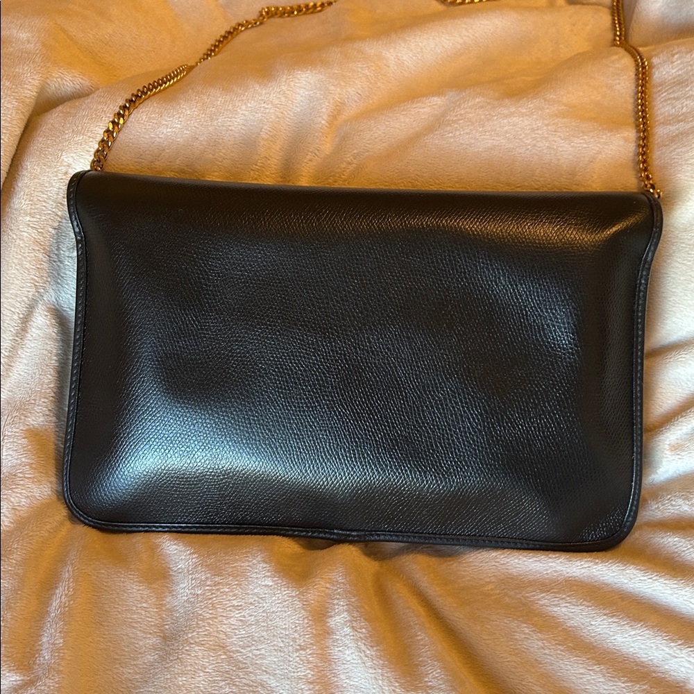 Dior Black Grain Leather Chain Crossbody Shoulder Bag - Picture 3 of 13